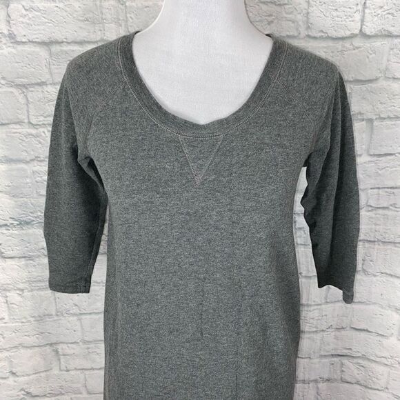 Mossimo women S scoopneck cotton blend dress w/elbow sleeve grey - Picture 3 of 9